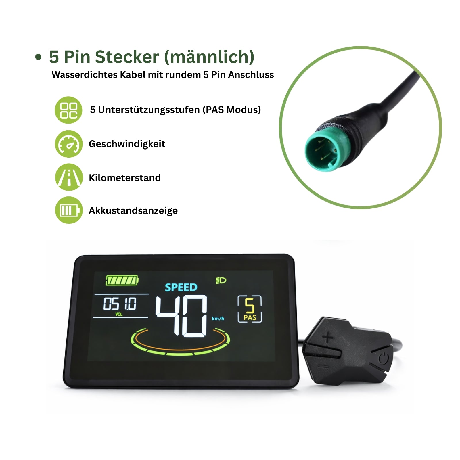 LED E Bike Tacho