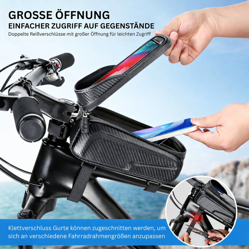 Fahrrad Rahmentasche mit Handyhalter