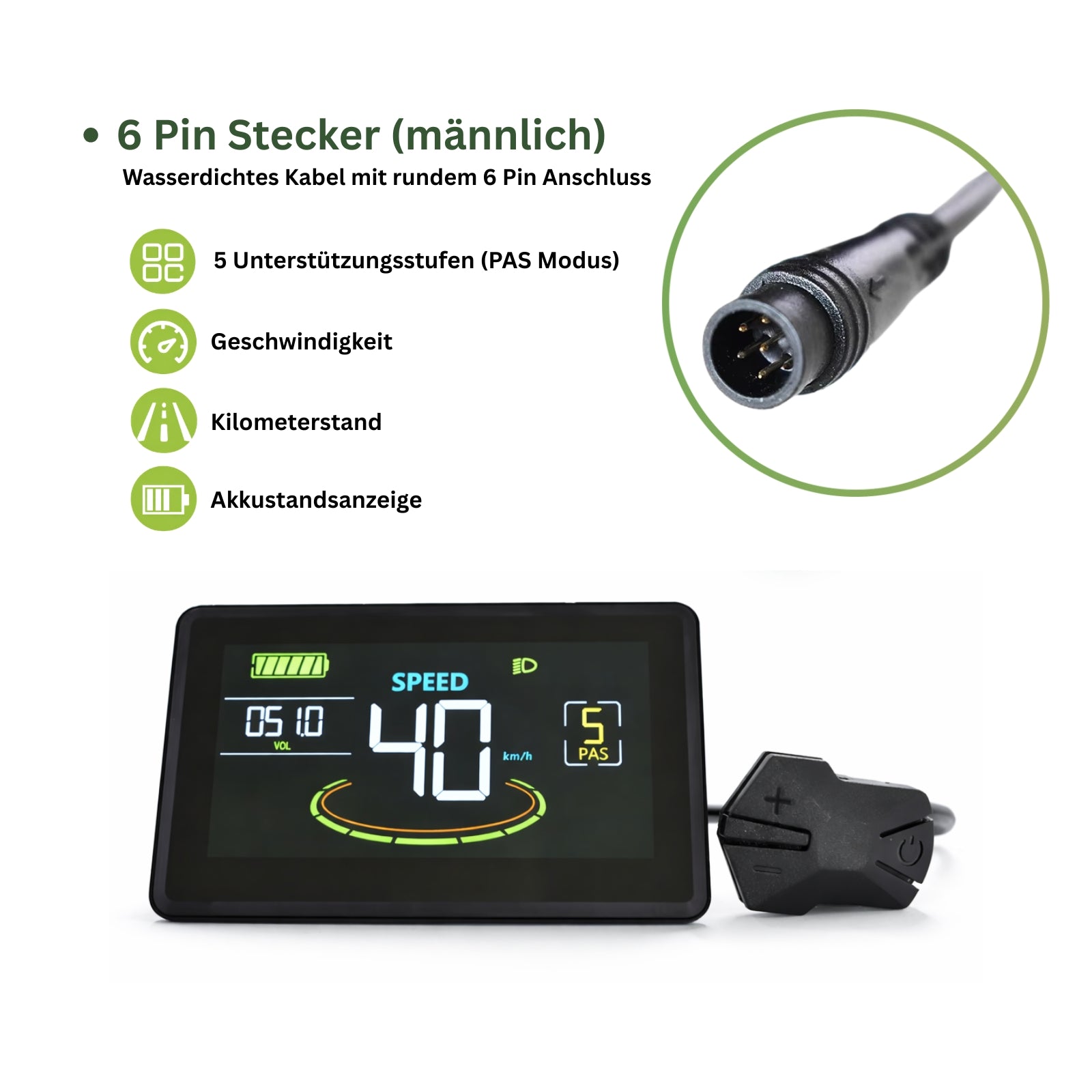 LED E Bike Tacho